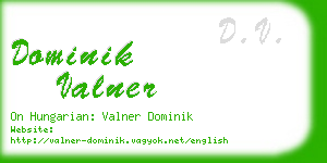 dominik valner business card